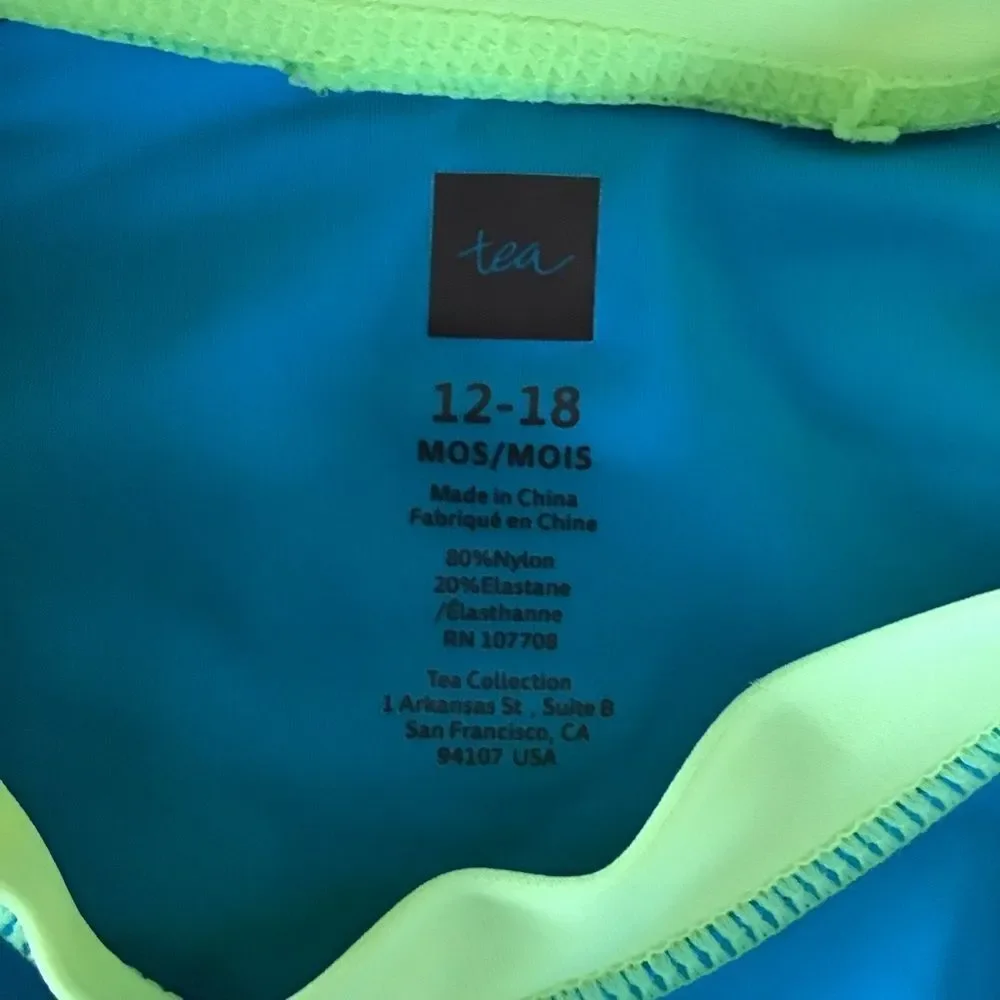 Tea Colorblock Long Sleeve Rashguard 12-18m